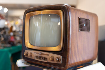 Antique Black and White TV set with Cathode Ray Tube
