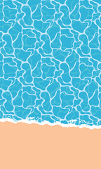 Summer beach and ocean background banner. Vector illustration