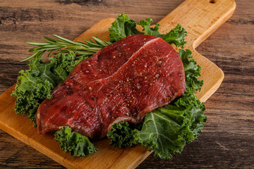 Raw beef steak for grill