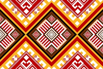 Ethnic geometric folk ornament. Tribal ethnic vector texture. Seamless striped pattern in Aztec style. Tribal embroidered figure. Indian, Scandinavian, Gypsy, Mexican, folk patterns.