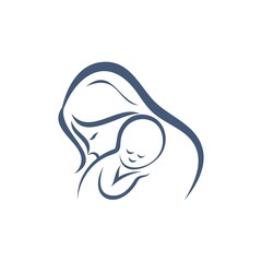 Mother day baby logo