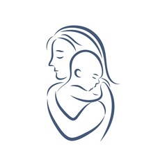 Mother day baby logo
