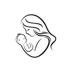 Mother day baby logo
