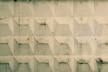 Seamless texture of concrete light gray cellular fence. Rough grunge uneven surface.