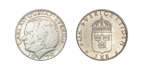 Sweden 1 krone, 1976-1981