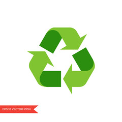 Recycle icon template with three arrows