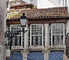 Typical historic architecture in Obidos, Centro - Portugal 