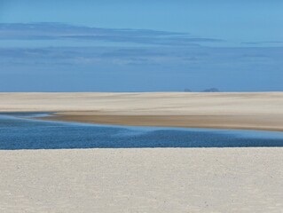 Fototapeta na wymiar Sandy dunes of Foz de Arelho, Centro - Portugal 