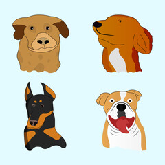 Cartoon Dog Bread Vector Illustration