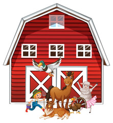 Farming theme with many animals