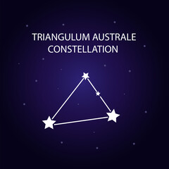 Obraz na płótnie Canvas The constellation of Triangulum Australe with bright stars.