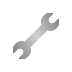 Metal wrench vector icon with gradient