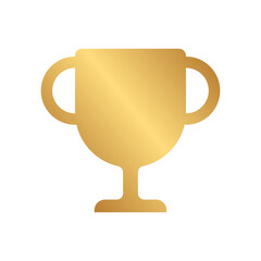 Trophy cup icon with gold gradient