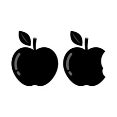 Apple. Ripe fruit illustration. Vector icon isolated on white background.