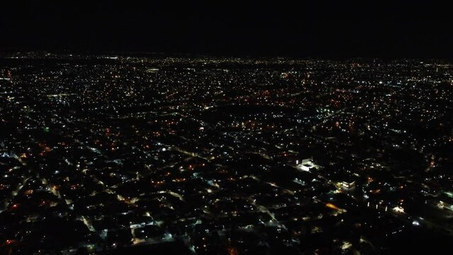 Aerial View of San Jose Costa Rica at Night. Panoramic view of the city of san jose, costa rica in the blue hour

