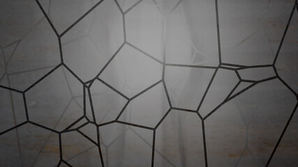 Abstract pattern, texture. Cells of unusual shape. 3d render illustration