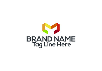 Obraz premium M logo design. M minimalist logo design vector template