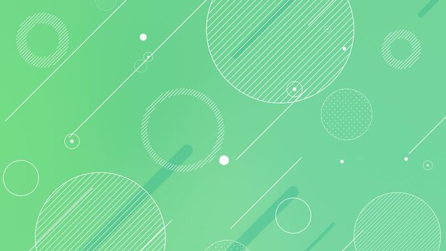 Refreshing turquoise green shape animation. Seamless motion graphics for geometric design.