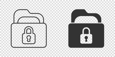 Obraz premium Files folder permission icon in flat style. Document access vector illustration on isolated background. Secret archive sign business concept.