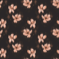 Watercolor blurred flower bud sakura cherry seamless pattern. Print for texile, fabric, stationery, cover, packaging, wallpaper