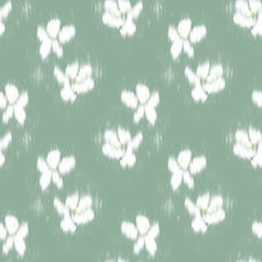 Fototapeta na wymiar Watercolor blurred flower bud sakura cherry seamless pattern. Print for texile, fabric, stationery, cover, packaging, wallpaper