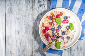 Granola flakes breakfast