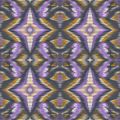 Ikat geometric oriental pattern rhombuses sketch hand art. Print for fabric, textile, wallpaper, covers, packaging, paper