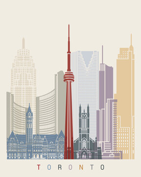 Toronto skyline poster