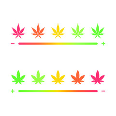 Fototapeta na wymiar Set of Marijuana Colored Flat Icons. Vector Set of Marijuana. Vote Scale Symbol Set vector illustration
