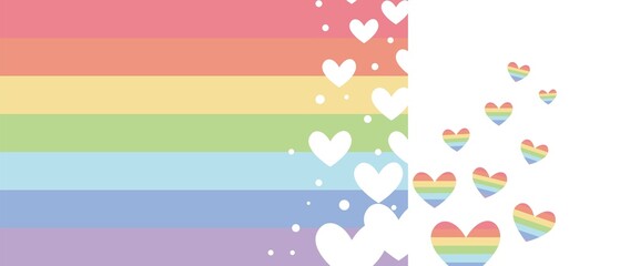Rainbow color background for Pride Month event, promotion and Banner design. Simple rainbow graphic for Pride month. Vector illustration.