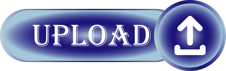 Round upload icon, vector button for websites and internet applications, music, video and data