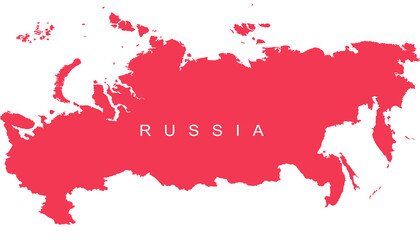 Vector map of Russia. map of the Russian Federation.	