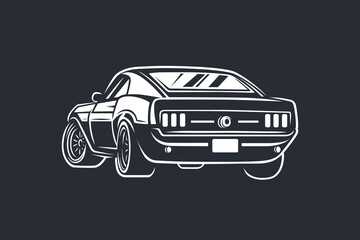 Fototapeta premium Car illustrator. Street racing.