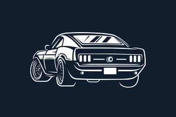 Naklejka premium Car illustrator. Street racing.