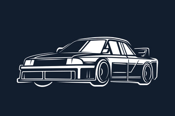 Obraz na płótnie Canvas Car illustrator. Street racing.