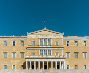 Fototapeta premium The Hellenic og Greek Parliament building in Athens, Greece.