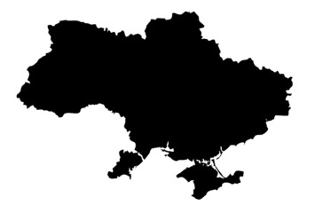Obraz premium Ukraine. Ukraine map silhouette. European countries vector map. Geopolitical concept illustration.