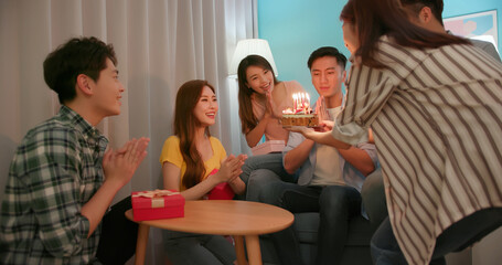 Friends surprise birthday