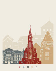 Fototapeta premium Vaduz skyline poster