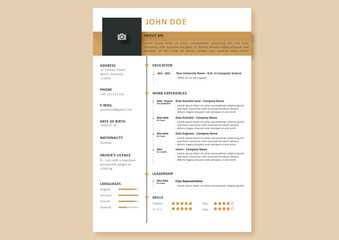 Resume Template Data Scientist