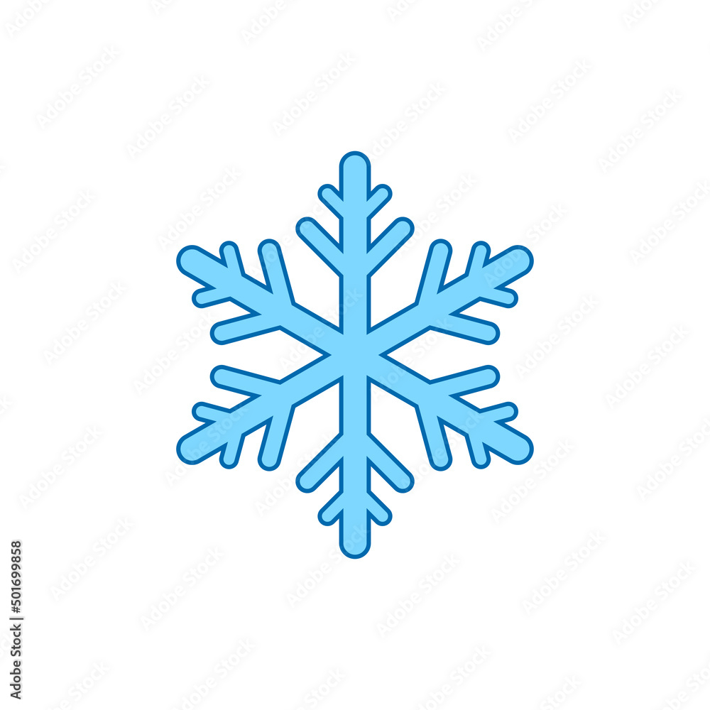 Poster blue snowflake icon. snowflake icon vector in trendy flat style isolated on white background. vector