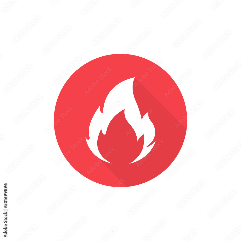 Aufkleber fire flame icon. hot symbol button. web site page and mobile app design vector element. vector eps 1