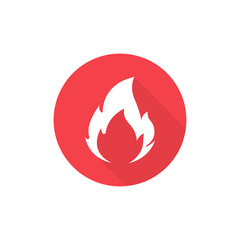 Fire flame icon. Hot symbol button. Web site page and mobile app design vector element. Vector EPS 10