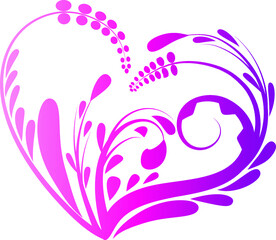 vector drawing heart shape design