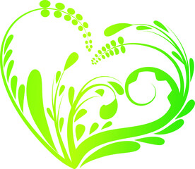 vector drawing heart shape design