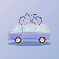 hippie bus with bike