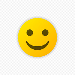 Smile Emoticon Vector icon. Positive smiling emoji symbol isolated. Vector illustration EPS 10