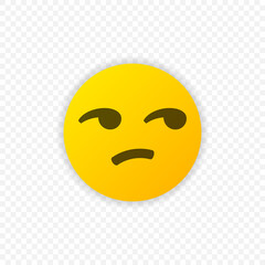 Not funny emoji icon isolated. Not funny emoticon. Vector illustration EPS 10