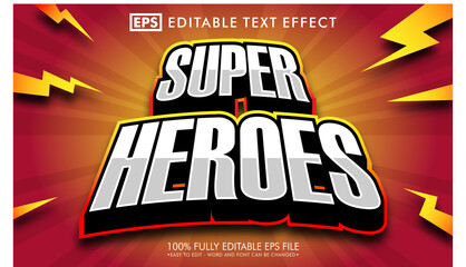 Super heroes editable text effect - obrazy, fototapety, plakaty