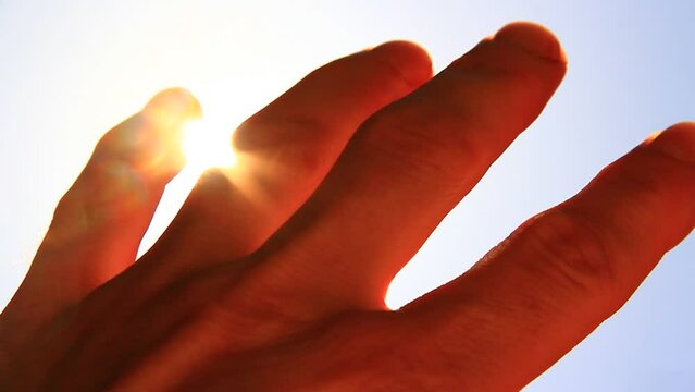 Try to cover hot sun with fingers.